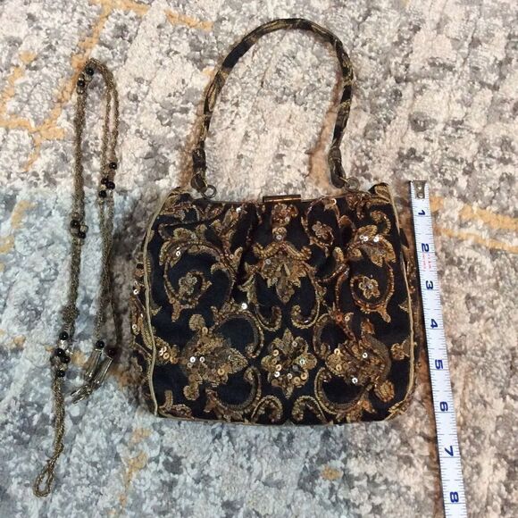 CHRISTIANA BEADED HANDBAG WITH GECKO CLASP! EUC! - Picture 5 of 6